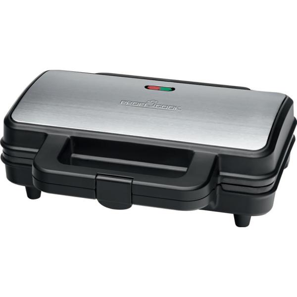 Sandwichtoaster PC-ST 1092, Edelstahl/ schwarz PROFI COOK 501092 (4006160010923)