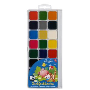 Deckfarbkasten, 24 Farben, aus Kunststoff Läufer 87024 (4006677870249)