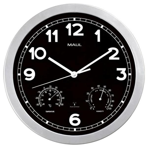 Wanduhr/ Funkuhr drive, Durchmesser: 300 mm, silber MAUL 9059095 (4002390065740)
