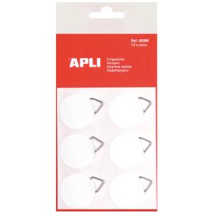 Bildaufhänger, weiß, selbstklebend, Tragkraft: 200 g APLI 00090 (8410782000907)