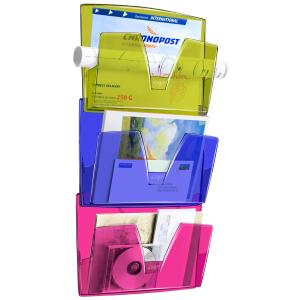 CEP Wandprospekthalter Happy 3er Set, DIN A4, 1 Fach, bunt cep 1001700811 (3462151708100)
