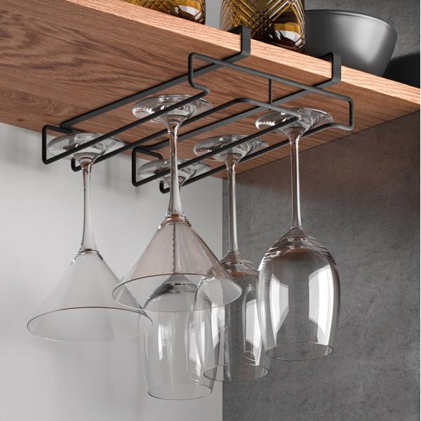 Gläserhalter My-Glass LAVA, matt-schwarz metaltex 361114000 (8002523611147)