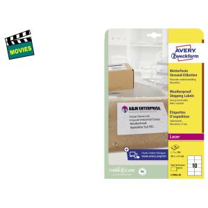 Wetterfeste Versand-Etiketten, 99, 1 x 139 mm AVERY Zweckform L7994-25 (4004182048962)