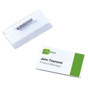Namensschild, mit Plattennadel, 75 x 40 mm DURABLE 8001-19 (4005546810010)