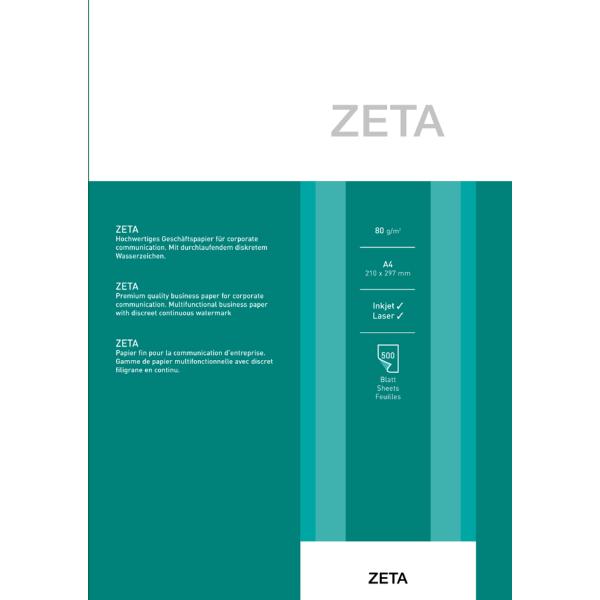 Reflex ZETA Geschäftspapier, DIN A4, 80 g/ qm, naturweiß Zeta 92015751 (4053229404131)