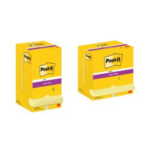 Haftnotizen super sticky notes, 76 x 76 mm, gelb Post-it 654-12SS-CY (4064035065690)