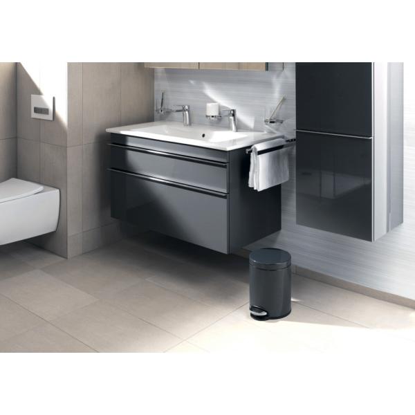 Tret-Abfalleimer Metall, rund, 5 Liter, athrazit DURABLE 3410-58 (4005546301990)