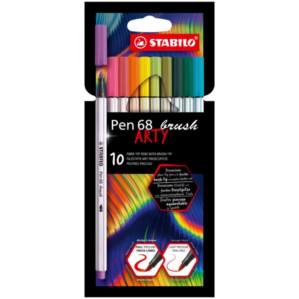 Pinselstift Pen 68 brush ARTY, 10er Kartonetui STABILO 568/10-21-20 (4006381584111)
