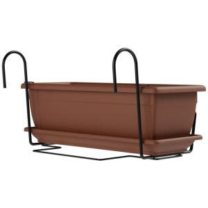 Blumenkasten-Set 'Nara', inkl. Halter, anthrazit tera 33169050005 (8051560244436)