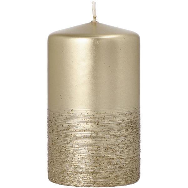 Stumpenkerze 'Safe Candle Fia', 60 mm, gold STARPAK 97097 (4062829029699)