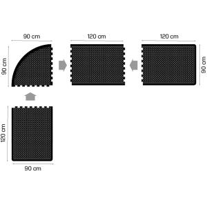 Eckelement Yoga Dome Basic, 900 x 900 mm miltex 17319 (4260061898633)