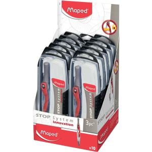 Zirkelkasten Stop System, 3-teilig, 10er Display Maped 196310 (3154141963100)