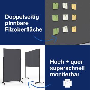 Design-Moderationstafel VarioPin, pink magnetoplan 1181218 (4013695064215)
