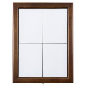 LED-Schaukasten CLASSIC, 4 x DIN A4, dunkelbraun Securit MCS-4A4-WLDB (8719075281598)