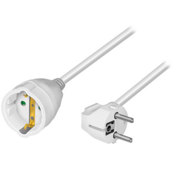 Schutzkontakt-Stromverlängerungskabel, 3, 0 m, weiß LogiLink LPS101 (4052792002744)