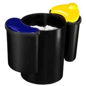 CEP Papierkorb CONFORT mit Nasseinsätzen, schwarz/ gelb/ blau cep 1005160011 (3462155160003)