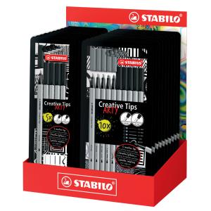 Creative Tips ARTY BLACK / SHADING, Etui-Display STABILO 89/24-01-20 (4006381601955)