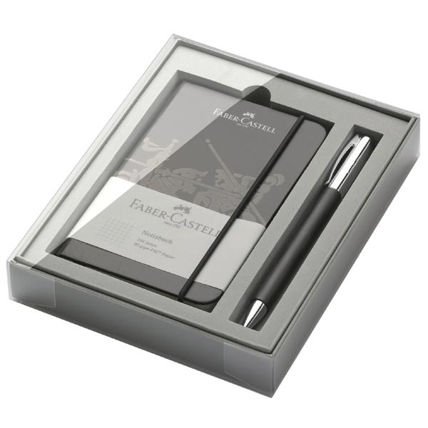 FABER-CASTELL Schreibgeräte-Set Ambition Edelharz, schwarz Faber-Castell 149623 (4005401496236)