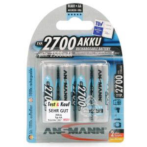 NiMH Akku Premium, Mignon AA, 2.700 mAh, 4er-Blister ANSMANN 5030842 (4013674030842)