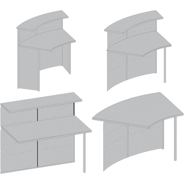 Grundtheke Genua, gerade, alusilber/ buche kerkmann 22399514 (4044917416109)