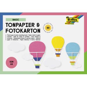 Tonpapier- und Fotokarton-Block BASIC, A6, 60 Blatt folia 6602 (4001868108446)