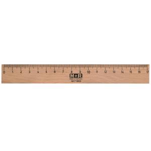 Holzlineal, 200 mm, Buche, mit Metalleinlage M+R 1920 0000 (4004627260027)