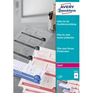 Laser-Folie A4, zur Druckformerstellung AVERY Zweckform 3491 (4004182034910)