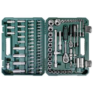 BRÜDER MANNESMANN Steckschlüssel-Satz 1/ 4' + 1/ 2', 94-teilig M2055-SL (4003315650294)