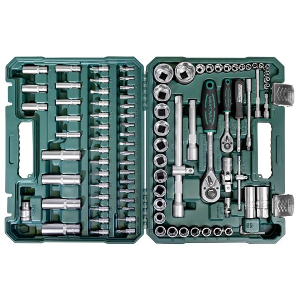BRÜDER MANNESMANN Steckschlüssel-Satz 1/ 4' + 1/ 2', 94-teilig M2055-SL (4003315650294)