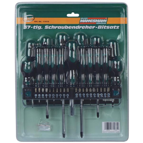 BRÜDER MANNESMANN Schraubendreher-Satz, 37-teilig M11415 (4003315712640)