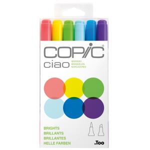 Marker ciao, 6er Set 'Brights' COPIC 22075665 (4511338053607)