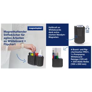 Stifteköcher magnetoTray, medium, grün magnetoplan 1227705 (4013695063003)