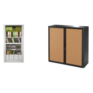 Rollladenschrank easyOffice, 2 Fachböden PAPERFLOW E1CT0009300044 (3660141923476)