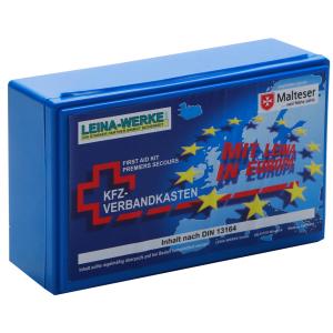 LEINA KFZ-Verbandkasten Euro, Inhalt DIN 13164, blau REF 10102 (4011166101025)