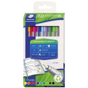 Feinschreiber triplus 0,3 mm 10 Farben STAEDTLER 334 RC10 (4007817099957)