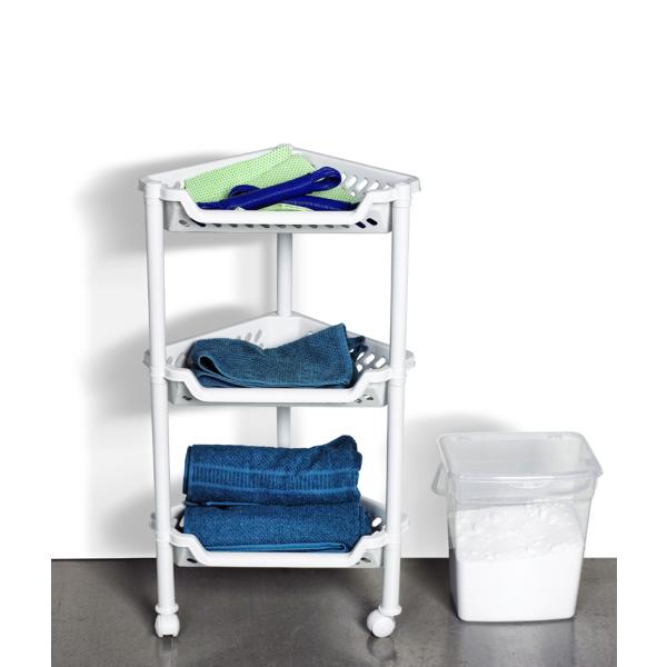 Aufbewahrungs-Trolley, mit 3 Körben, weiß plast team 12520800 (5706773125210)