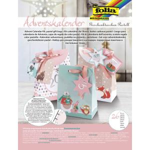 Adventskalender 'Geschenktaschen Pastell', 26-teilig folia 9381 (4001868110432)