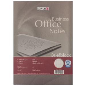 Briefblock Recycling, A4, 50 Blatt, 70 g/ qm, kariert LANDRÉ 100050116 (4006144344518)