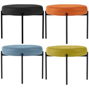 Hocker GAIA, rund, Kunstlederbezug, lila PAPERFLOW GBRC.01.19 (3660141955514)