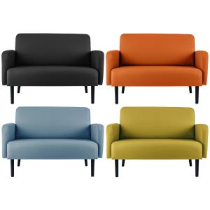 2-Sitzer Sofa LISBOA, Kunstlederbezug, orange PAPERFLOW LC2PC.01.05 (3660141954692)