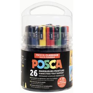 Pigmentmarker 'Pack XL Classique', 26er Set, sortiert POSCA POSCA/20+6 001 (3296280039497)