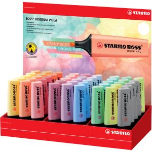 Textmarker BOSS ORIGINAL Pastel, 45er Display STABILO 70/45-4 (4006381577496)