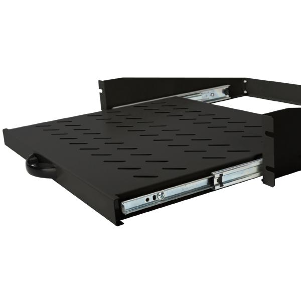 19' Fachboden, 2 HE, ausziehbar, schwarz (RAL 9005) DIGITUS DN-19TRAY-2-450 (4016032444220)