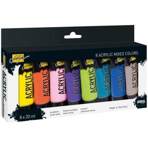 Acrylfarbe SOLO Goya Acrylic, 20 ml, 8er-Set KREUL 84177 (4000798127176)