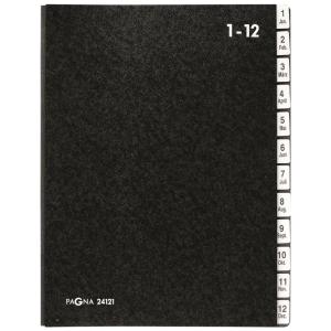 Pultordner, DIN A4, 12 Fächer, 1 - 12 / Jan. - Dez. PAGNA 24121-04 (4013951002050)