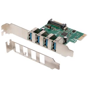 USB 3.0 PCI-Express Karte, 4 Port, 5 GBit/ Sek. DIGITUS DS-30221-1 (4016032448082)