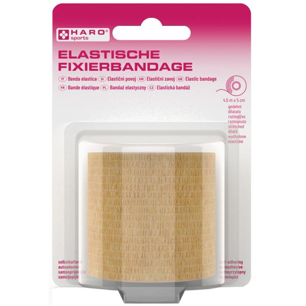 Elastische Fixierbandage, 50 mm x 4, 5 m, beige HARO 10064 (4062191100644)
