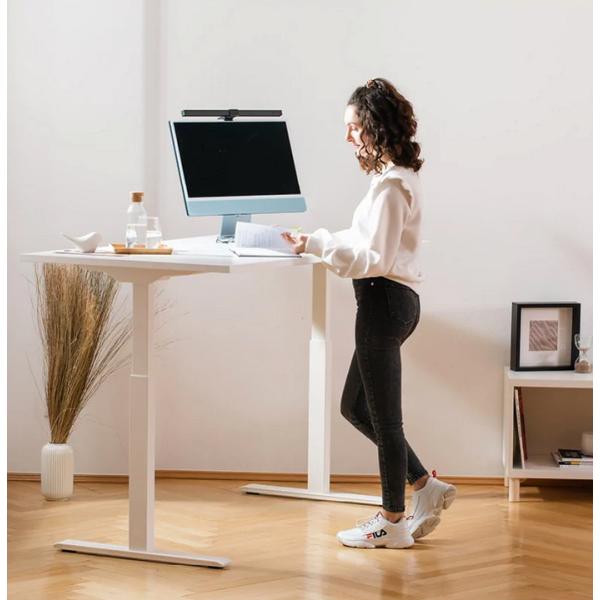 Sitz-/ Steh-Schreibtisch, (B)1.600 mm, weiß/ weiß Topstar TTS16080WW (4014296860749)
