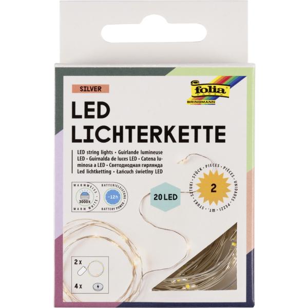 LED-Mini-Lichterkette, Batteriebetrieb, 20 LEDs folia 986 (4001868126761)