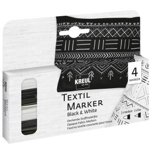 Textilmarker OPAK, Black & White 4er-Set KREUL 92751 (4000798125714)